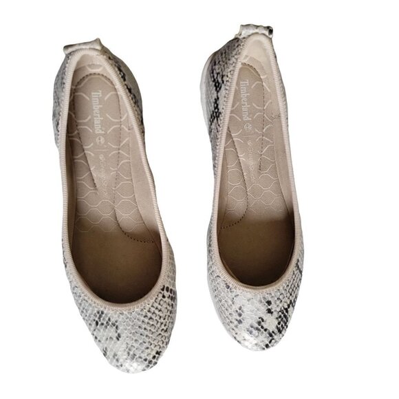 New - TIMBERLAND Leather Ballet Flats Snake Print Women Size 5.5 - Picture 12 of 14
